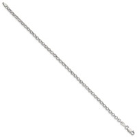 Sterling Silver 3mm Semi-solid Rolo Chain view 2