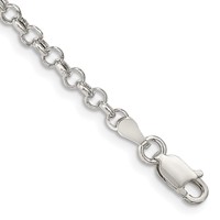 Sterling Silver 3mm Semi-solid Rolo Chain view 1