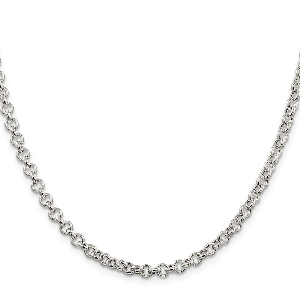 Sterling Silver 4.25mm Semi-solid Rolo Chain (QFC106-16)