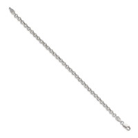 Sterling Silver 4.25mm Semi-solid Rolo Chain view 2
