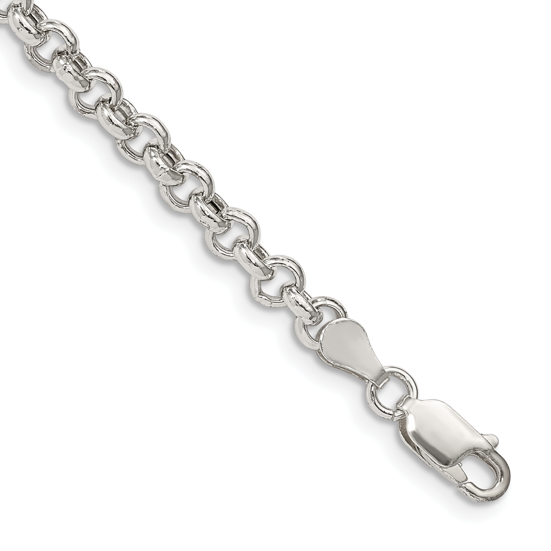 Sterling Silver 4.25mm Semi-solid Rolo Chain (QFC106-7)