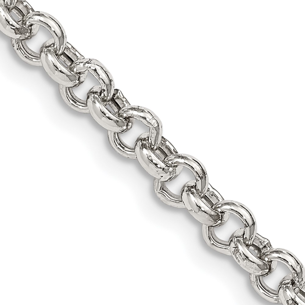 Sterling Silver 4.25mm Semi-solid Rolo Chain (QFC106-16)