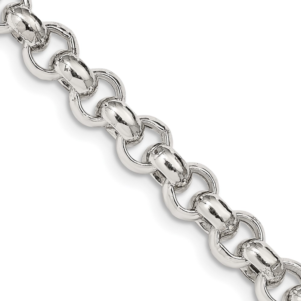 Sterling Silver 7.75mm Semi-solid Rolo Chain (QFC108-18)