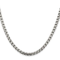 Sterling Silver 5.2mm Round Box Chain view 2