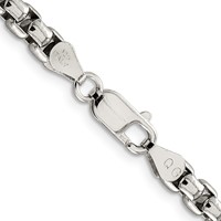 Sterling Silver 5.2mm Round Box Chain view 3
