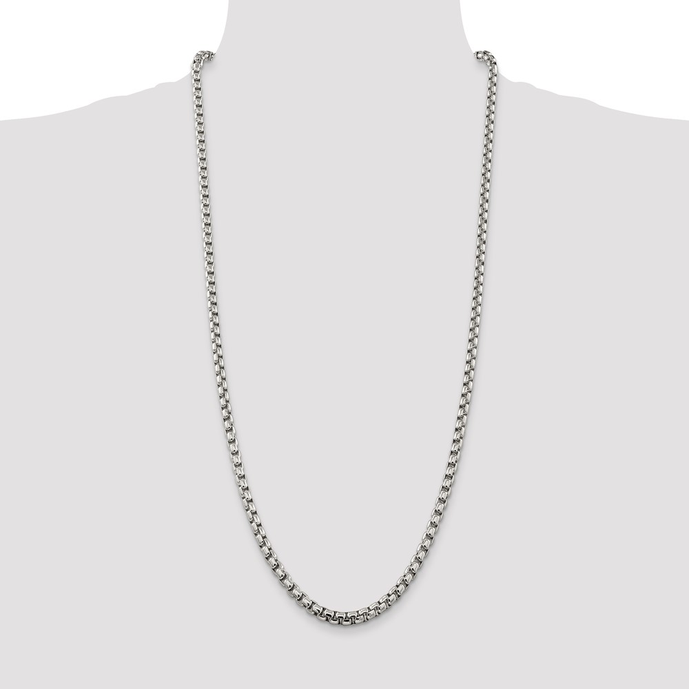 Sterling Silver 5.2mm Round Box Chain (QFC127-30)