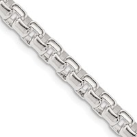 Sterling Silver 5.2mm Round Box Chain view 1