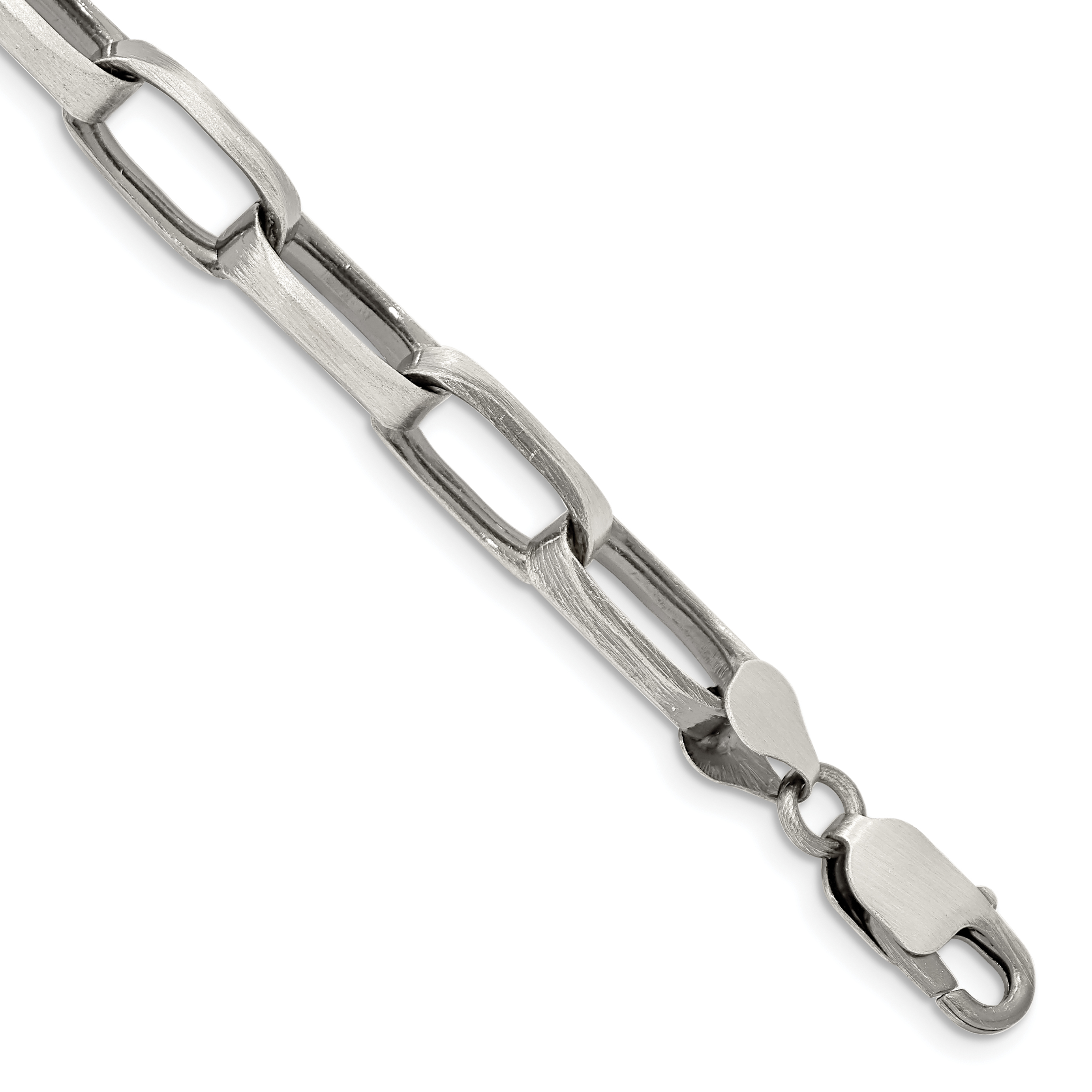 Sterling Silver Antiqued 8mm Elongated Open Link Chain (QFC140-8.5)