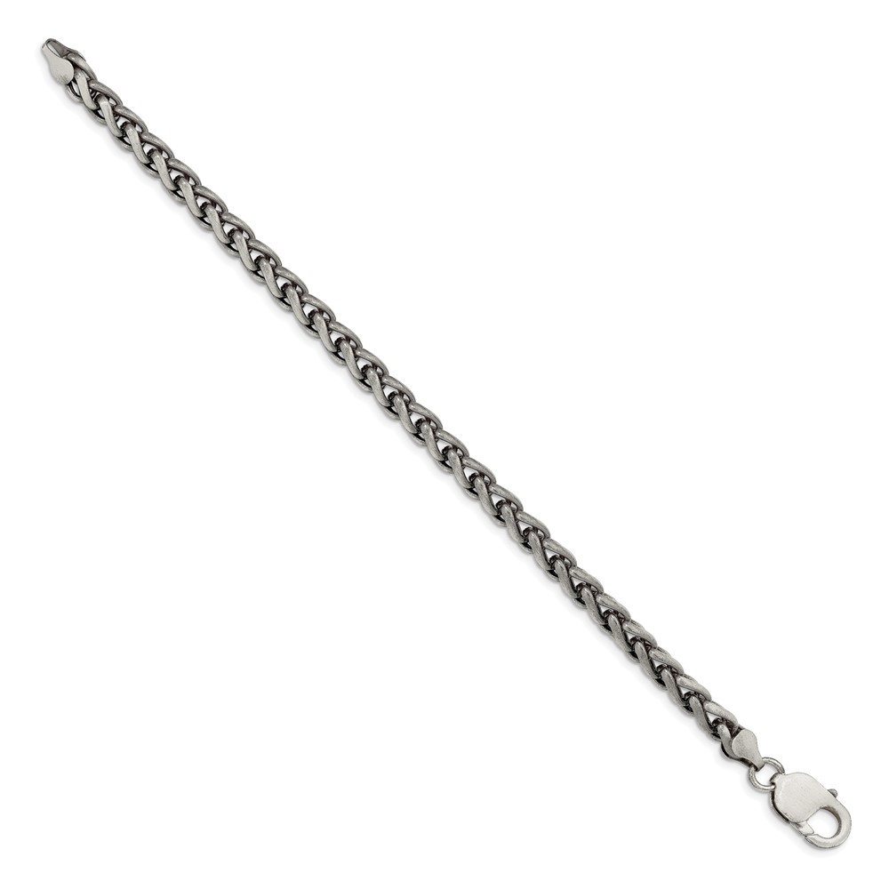 Sterling Silver Antiqued 6mm Round Spiga Chain (QFC143-8.5)