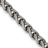 Sterling Silver Antiqued 6mm Round Spiga Chain view 1