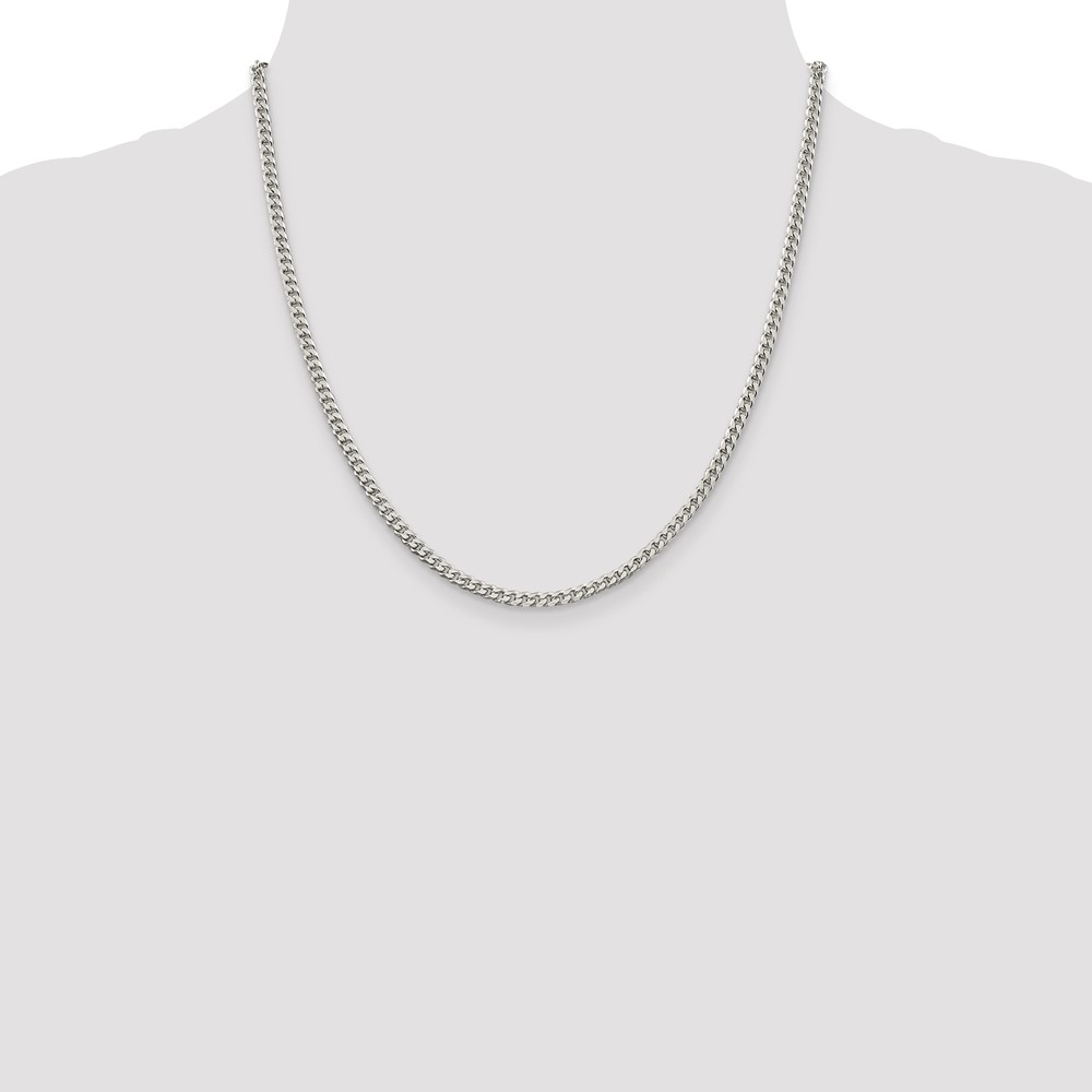 Sterling Silver Polished 3.15mm Curb Chain (QFC146-20)