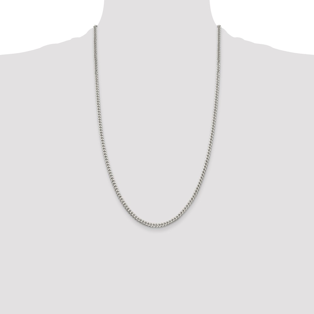Sterling Silver Polished 3.15mm Curb Chain (QFC146-26)
