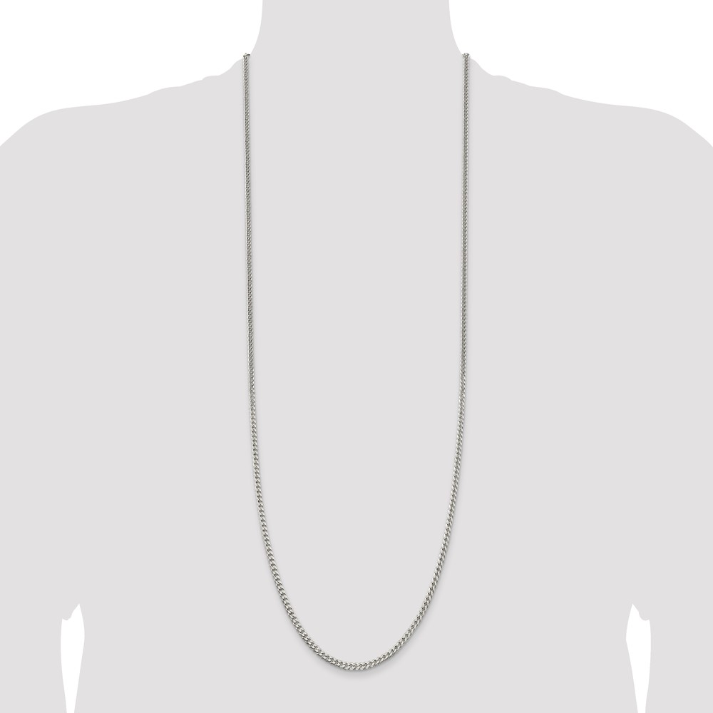 Sterling Silver Polished 3.15mm Curb Chain (QFC146-36)
