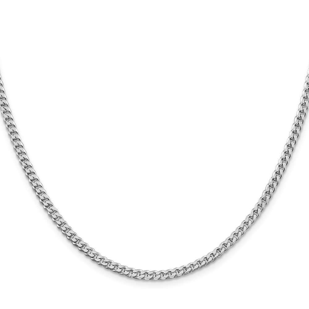 Sterling Silver Rhodium-plated Polished 3.15mm Curb Chain (QFC146R-20)