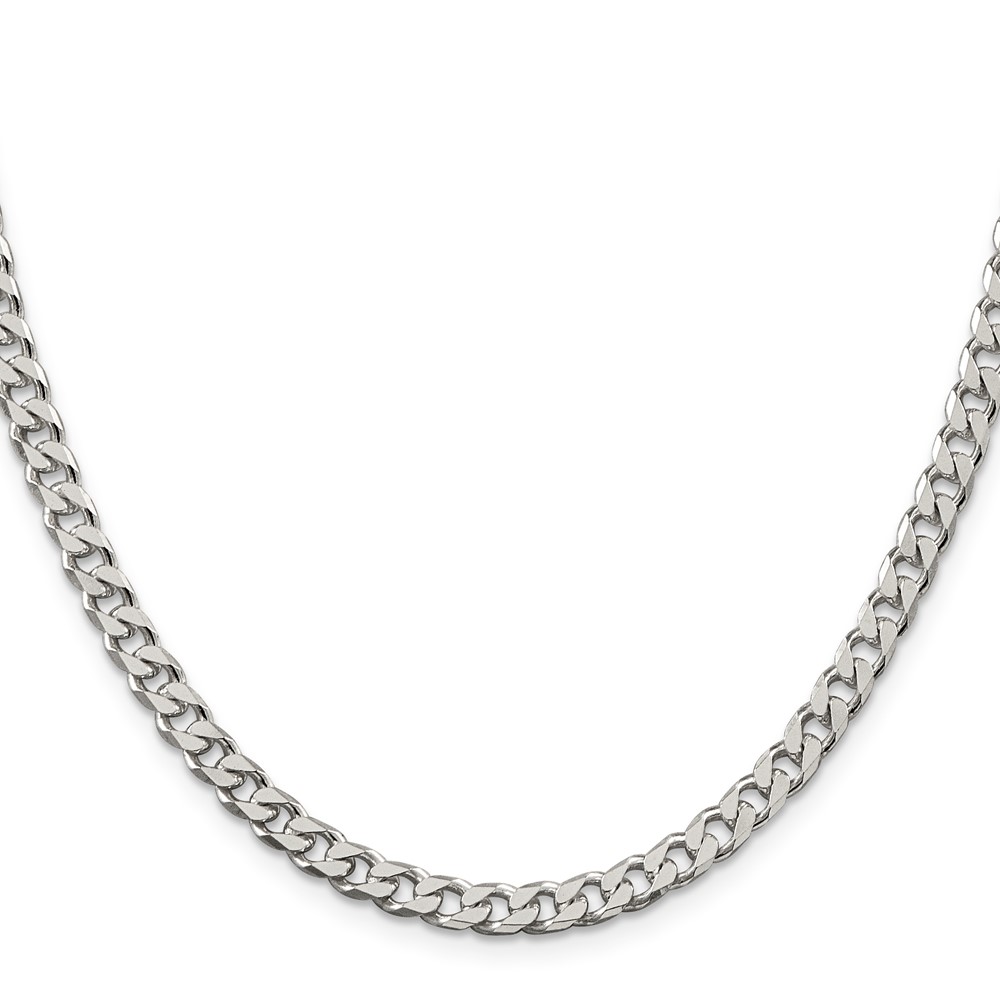 Sterling Silver Polished 5mm Curb Chain (QFC147-20)