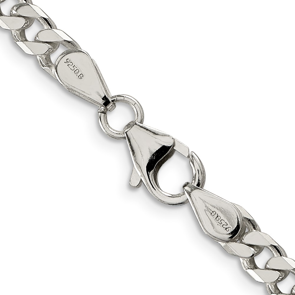 Sterling Silver Polished 5mm Curb Chain (QFC147-20)