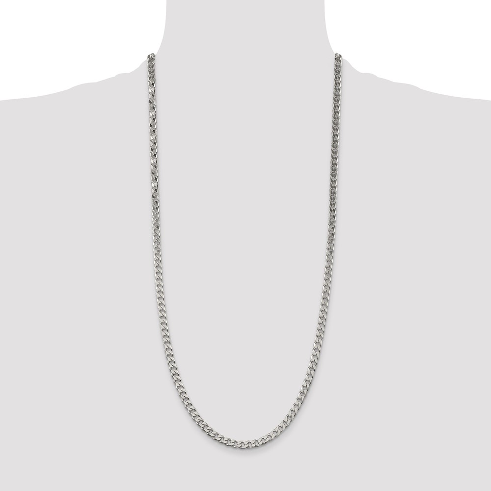 Sterling Silver Polished 5mm Curb Chain (QFC147-30)