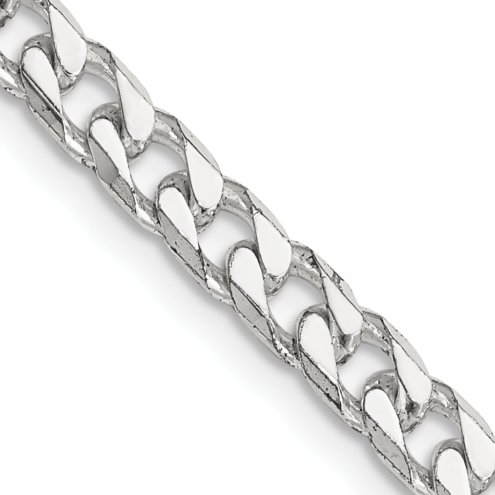 Sterling Silver Polished 5mm Curb Chain (QFC147-18)