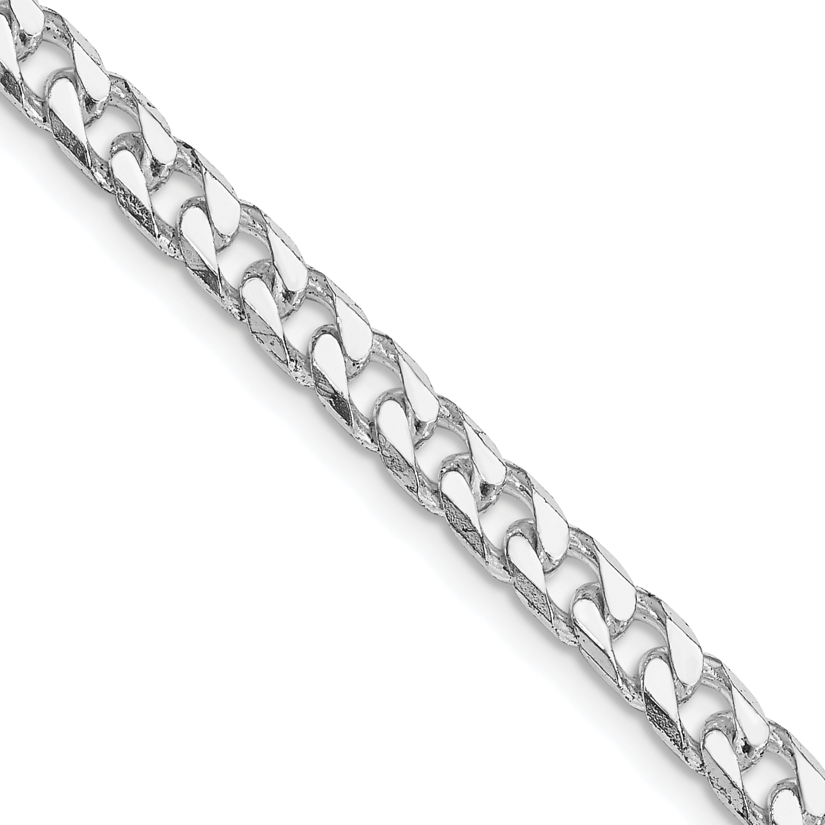 Sterling Silver Rhodium-plated Polished 5mm Curb Chain (QFC147R-18)