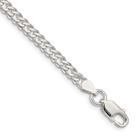 Sterling Silver 4.25mm 6 Side D C Flat Double Curb Chain view 1