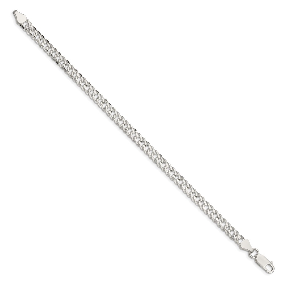 Sterling Silver 5.65mm 6 Side D/C Flat Double Curb Chain (QFC153-8)