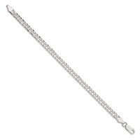 Sterling Silver 5.65mm 6 Side D C Flat Double Curb Chain view 2