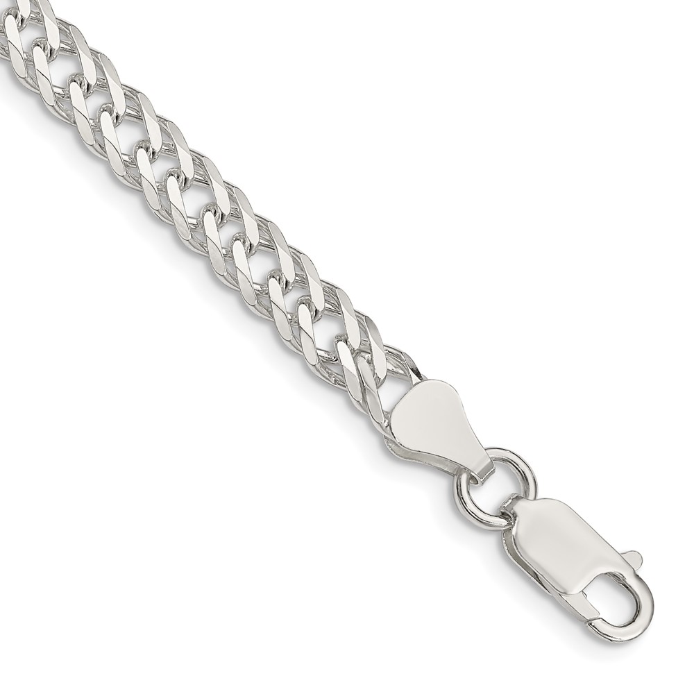 Sterling Silver 5.65mm 6 Side D/C Flat Double Curb Chain (QFC153-7)