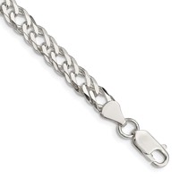 Sterling Silver 6.25mm 6 Side D C Flat Double Curb Chain view 1