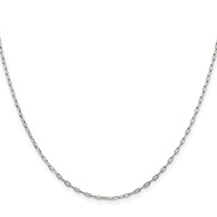 Sterling Silver 1.75mm Elongated Open Link Chain view 2