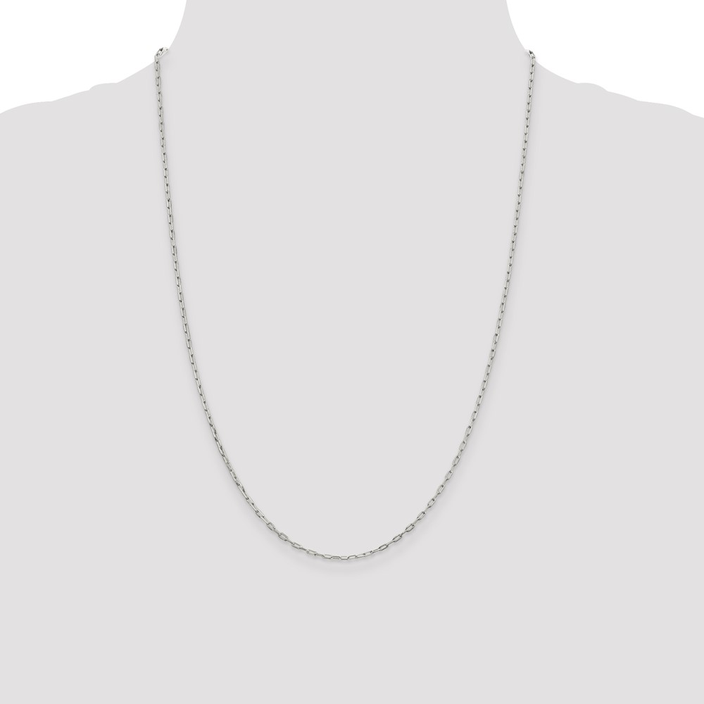 Sterling Silver 1.75mm Elongated Open Link Chain (QFC155-24)