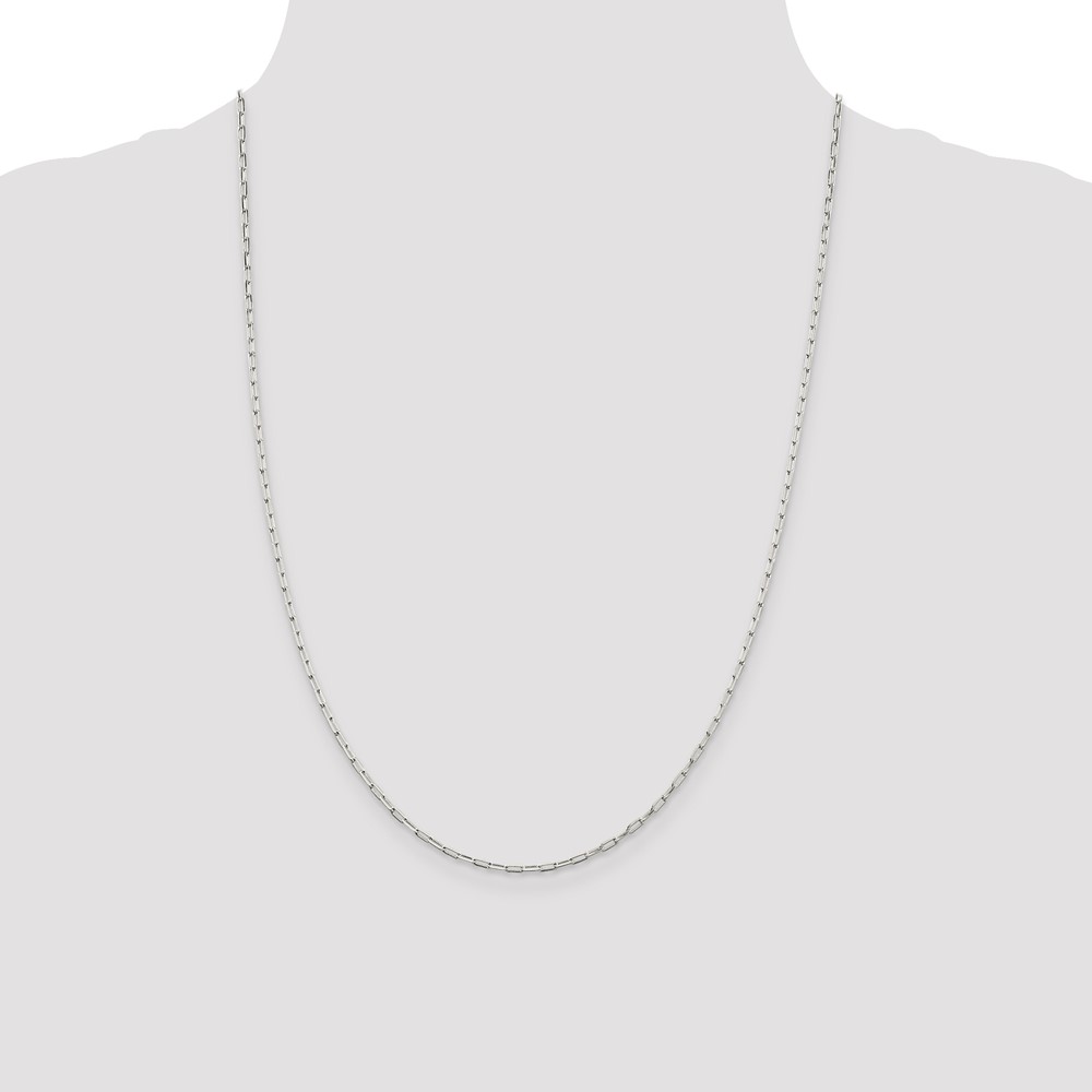 Sterling Silver 2mm Elongated Open Link Chain (QFC156-24)