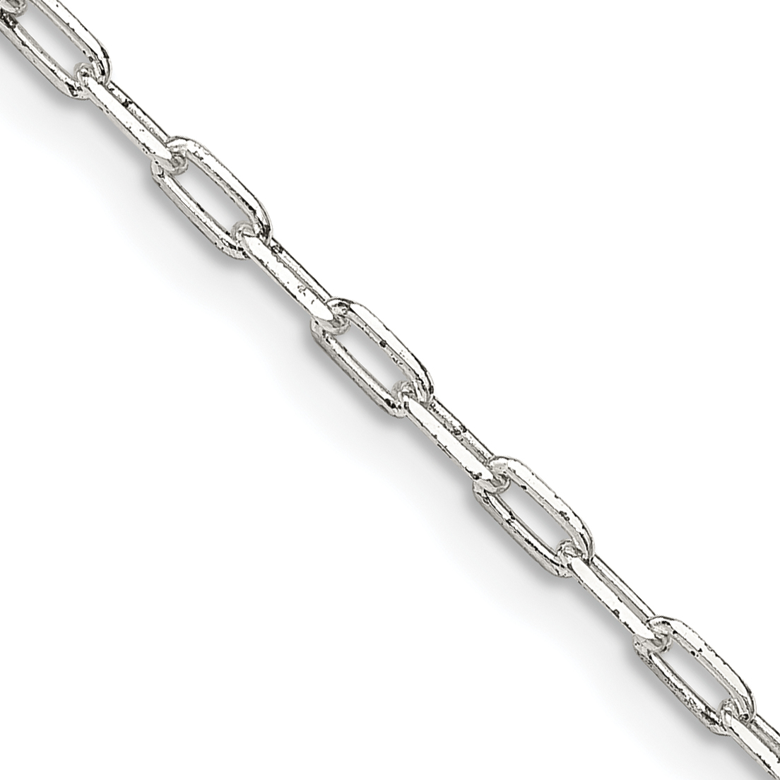 Sterling Silver 2mm Elongated Open Link Chain (QFC156-16)