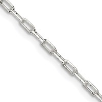 Sterling Silver 2mm Elongated Open Link Chain view 1