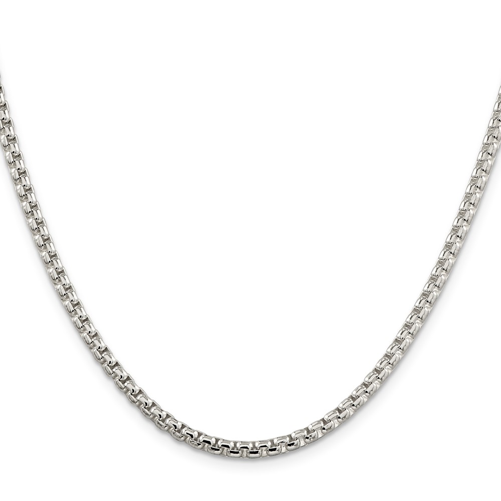 Sterling Silver 3.6mm Round Box Chain (QFC16-30)