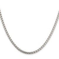 Sterling Silver 3.6mm Round Box Chain view 2