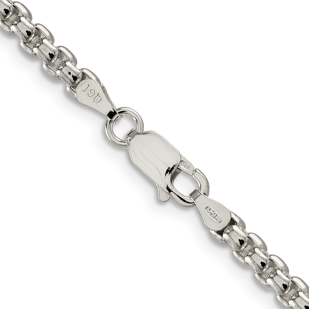 Sterling Silver 3.6mm Round Box Chain (QFC16-30)