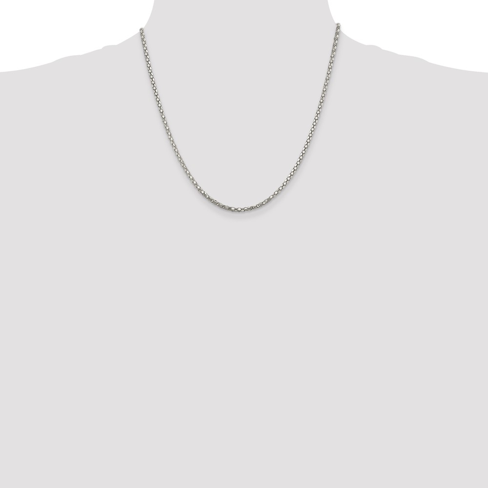 Sterling Silver 2.5mm Popcorn Chain (QFC161-20)