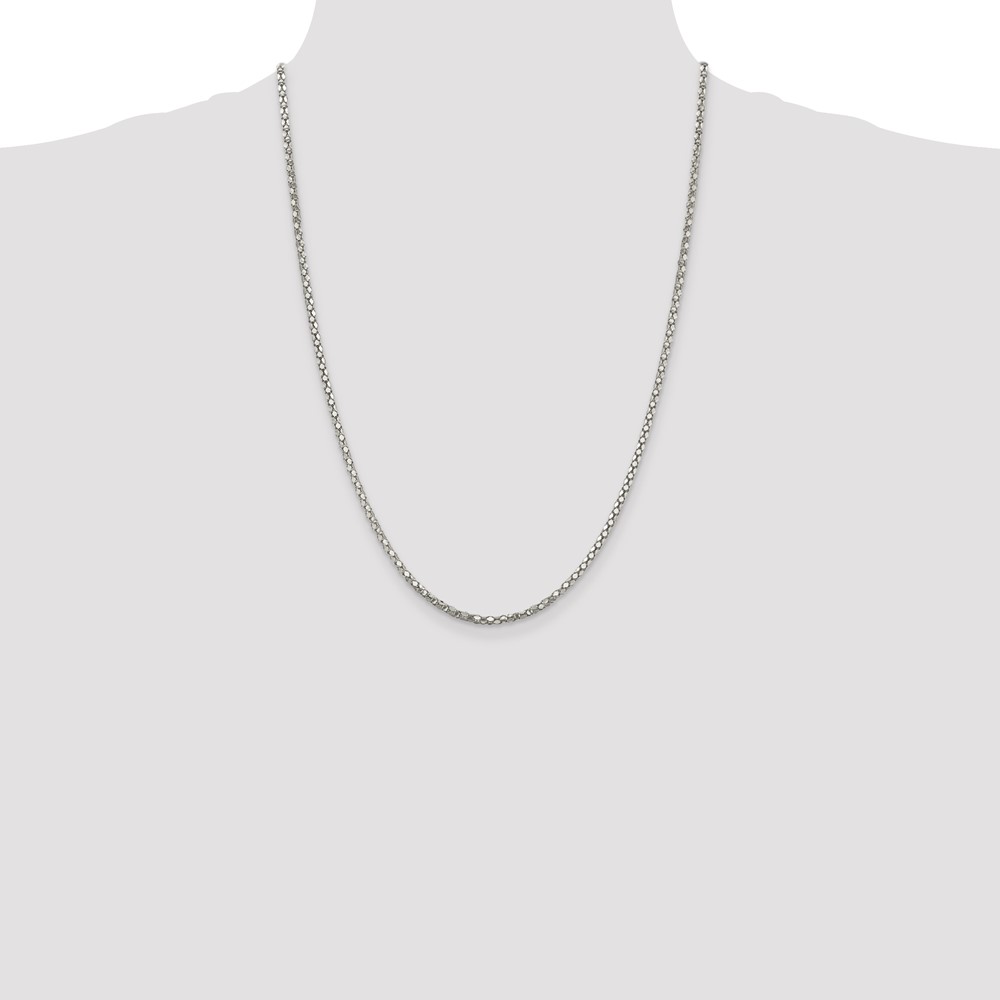 Sterling Silver 2.5mm Popcorn Chain (QFC161-24)