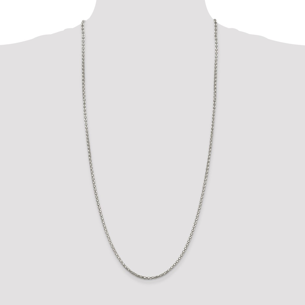 Sterling Silver 2.5mm Popcorn Chain (QFC161-30)
