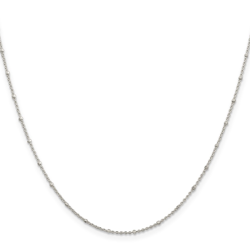 Sterling Silver 1.25mm Rolo with Beads Chain (QFC163-20)