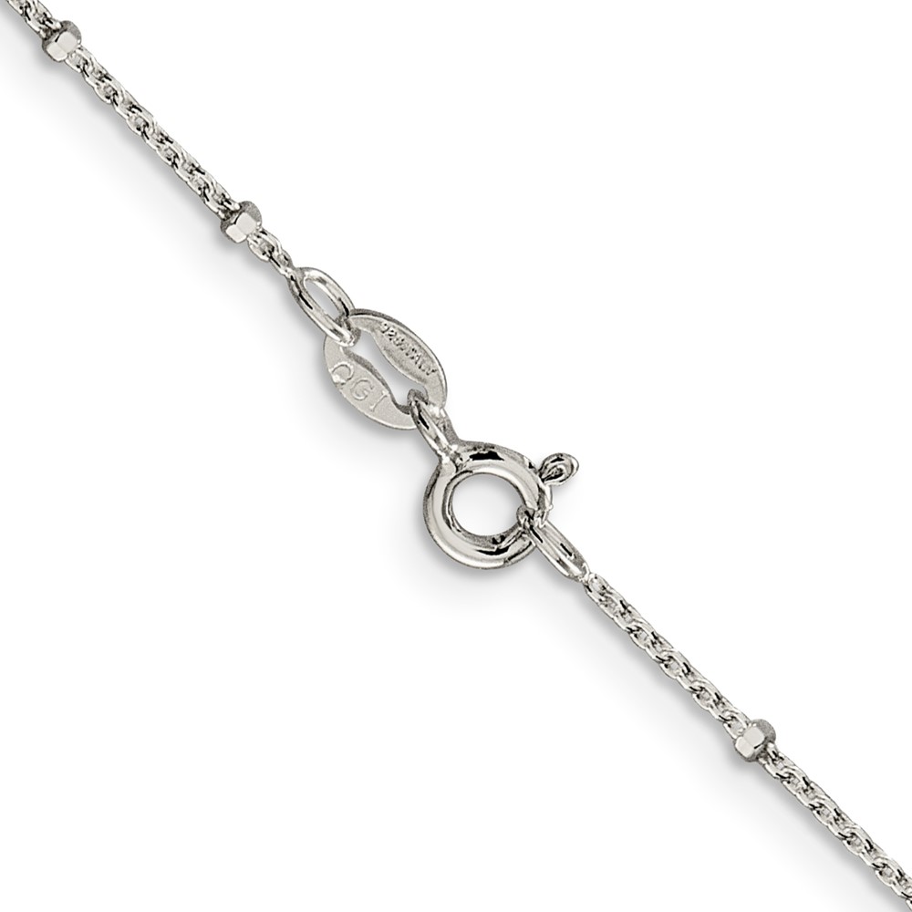 Sterling Silver 1.25mm Rolo with Beads Chain (QFC163-20)