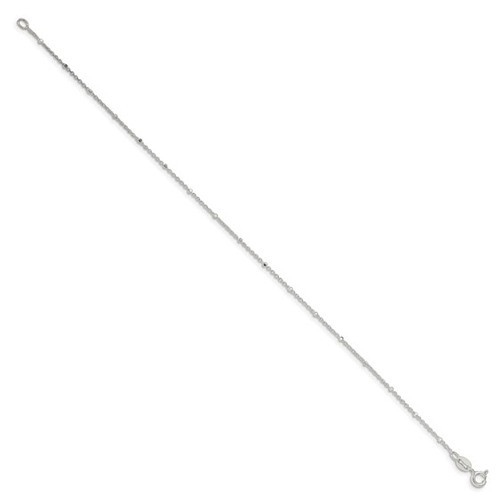 Sterling Silver Beaded Rolo Chain