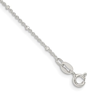 Sterling Silver Beaded Rolo Chain