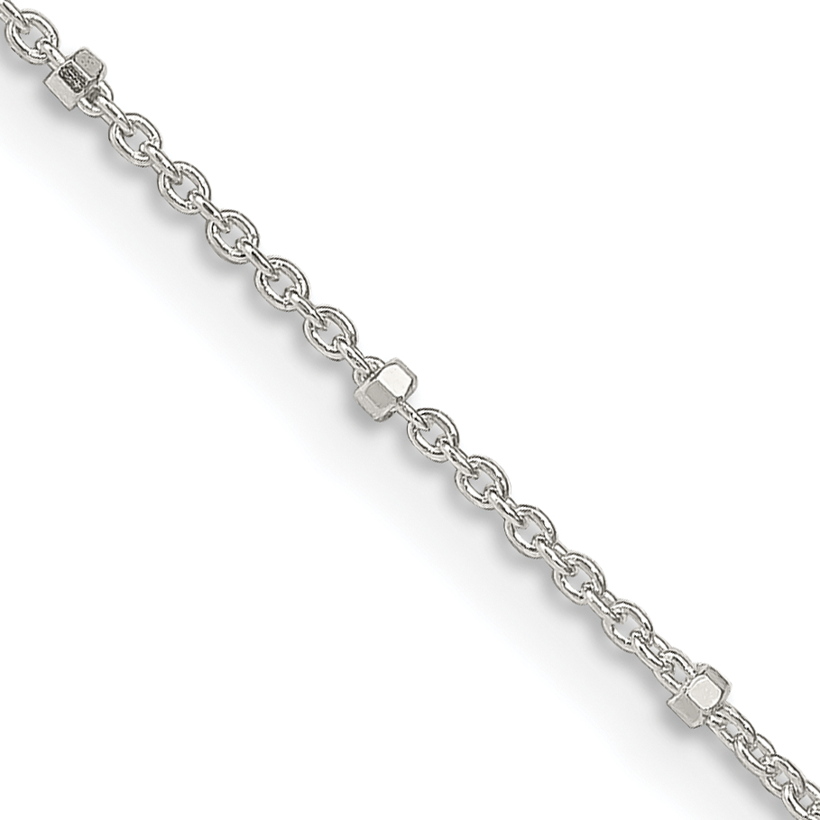 Sterling Silver 1.25mm Rolo with Beads Chain (QFC163-16)