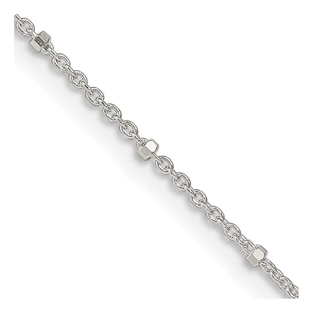Sterling Silver 1.25mm Rolo with Beads Chain (QFC163-16)