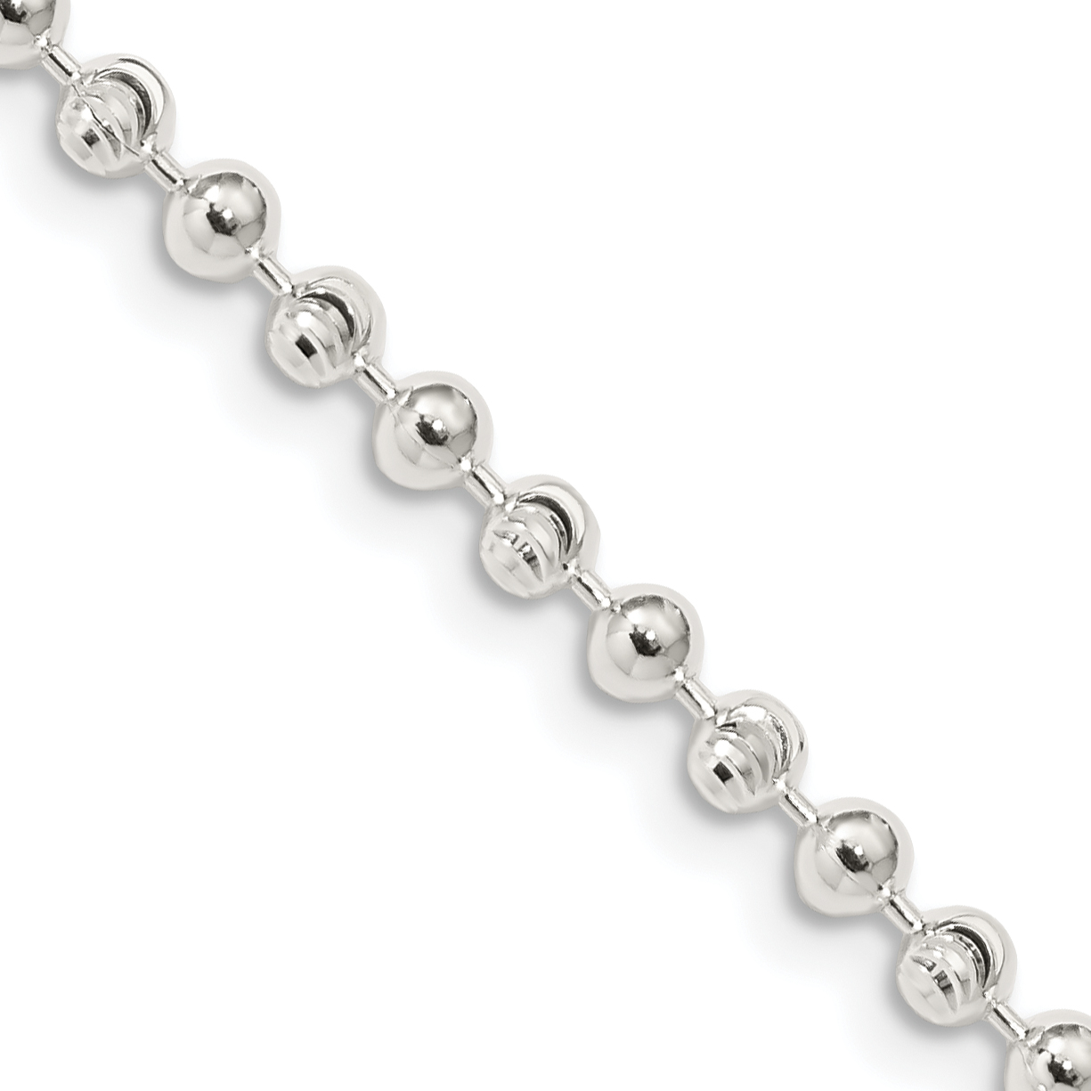 Sterling Silver 3mm Fancy Beaded Chain (QFC166-24)