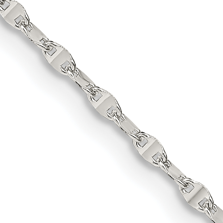 Sterling Silver 1.75mm Fancy Wave Flat Link Chain (QFC192-16)