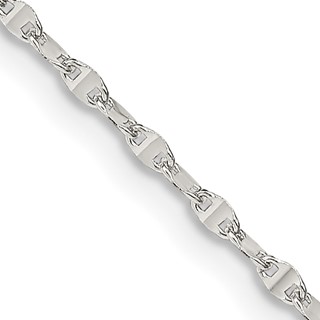 Sterling Sivler Wave Flat Link Chain