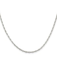 Sterling Silver 2.25mm Fancy Wave Flat Link Chain view 2
