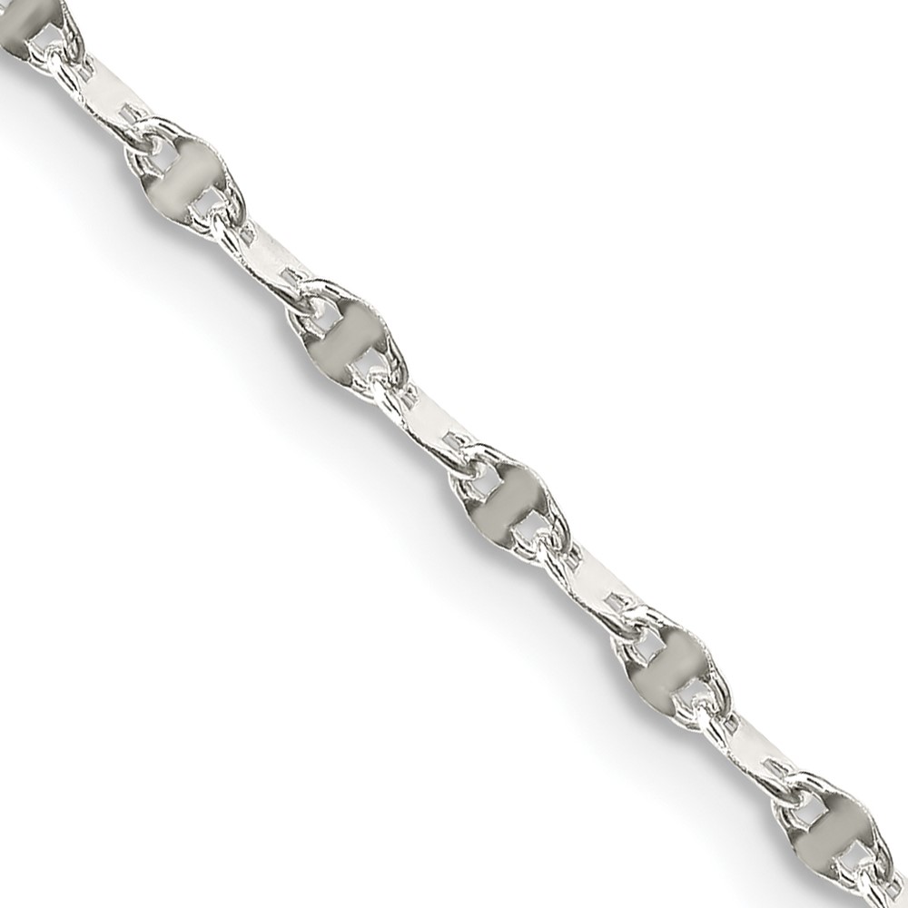 Sterling Silver 2.25mm Fancy Wave Flat Link Chain (QFC193-16)